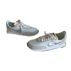 Nike Waffle Trainer 2 White Silver Women's Sneakers, DA8291-101, Size 10